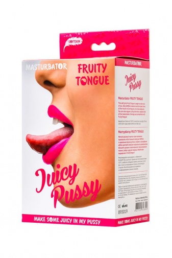 Juicy Pussy - Fruity 舌頭雙屄自慰器 - 膚色 照片