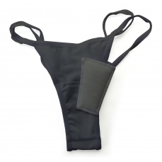SSI - 無線遙控震蛋專用內褲 (不含震蛋) - 黑色 照片